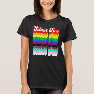 Silberfuchs LGBTQ Stolz Regenbogen lustig T-Shirt