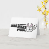 Silberfuchs-Logo Karte (Gelbe Blume)