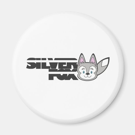 Silberfuchs-Logo Magnet (Vorne)