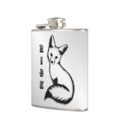 Silberfuchs Personalisiert Flachmann (Links)