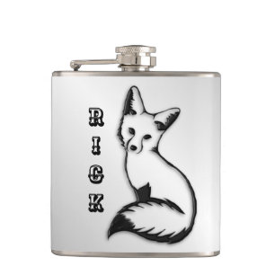 Silberfuchs Personalisiert Flachmann