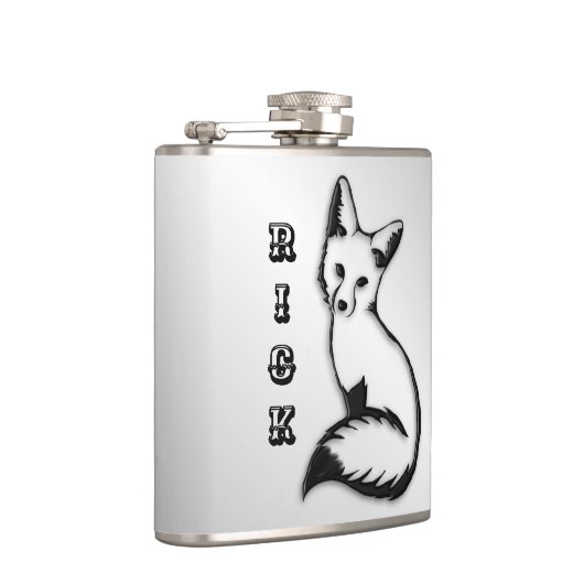 Silberfuchs Personalisiert Flachmann (Rechts)