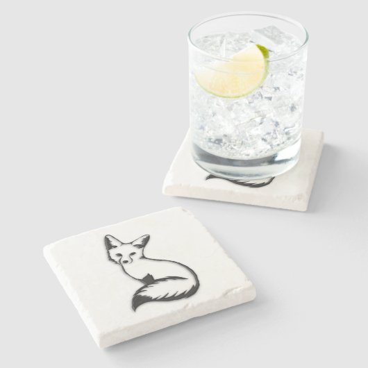 Silberfuchs Steinuntersetzer (Seitenansicht)