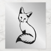 Silberfuchs Weinetikett (Einzelnes Label)