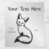 Silberfuchs Weinetikett (Einzelnes Label)