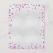 Silberfuchsienherzen Einladung zur Hochzeit Flyer (Hinten)