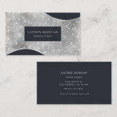 Silberfunkel-Folie luxuriöse Visitenkarte (Vorne/Hinten)