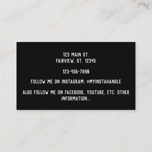 Silberfunkel-Tropfen Visitenkarte (Rückseite)