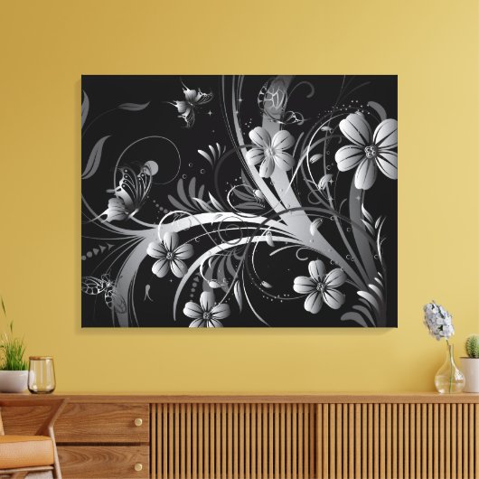 Silbergarten Leinwanddruck (Insitu (Wohnzimmer))