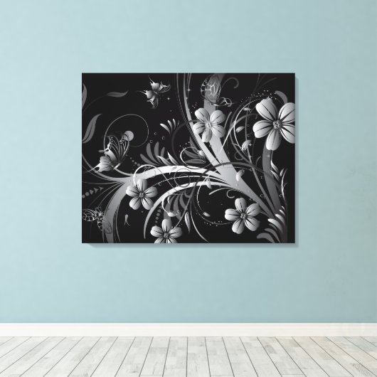 Silbergarten Leinwanddruck (Insitu (Holzboden))