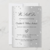 Silbergelübde Erneuerung 60. Hochzeitstag Luxus Einladung (Vorderseite)