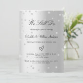 Silbergelübde Erneuerung 60. Hochzeitstag Luxus Einladung (Stehend Vorderseite)