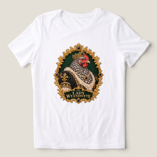 Silbergesäumte Wyandotte Dame Vintage-Hühnermaleri Tri-Blend Shirt