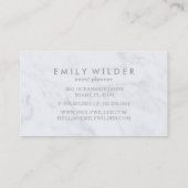 Silbergetauchter Marmor | Visitenkarte (Rückseite)