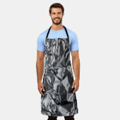 Silbergewebe Schürze (Getragen)