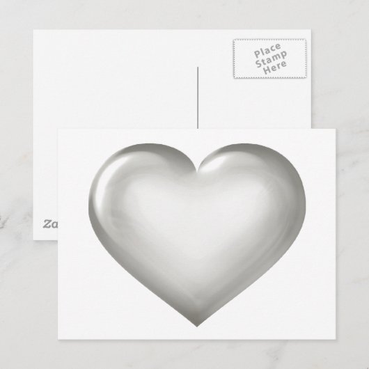 Silberglasherz Postkarte (Vorne/Hinten)