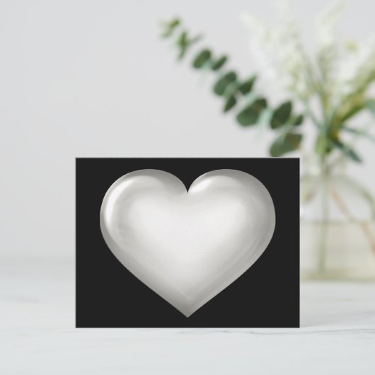 Silberglasherz Postkarte (Stehend Vorderseite)