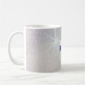 Silberglitter mit Sternen Kaffeetasse (Links)