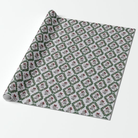 Silberglocke Weihnachtswrapping Paper Geschenkpapier (Ungerollt)