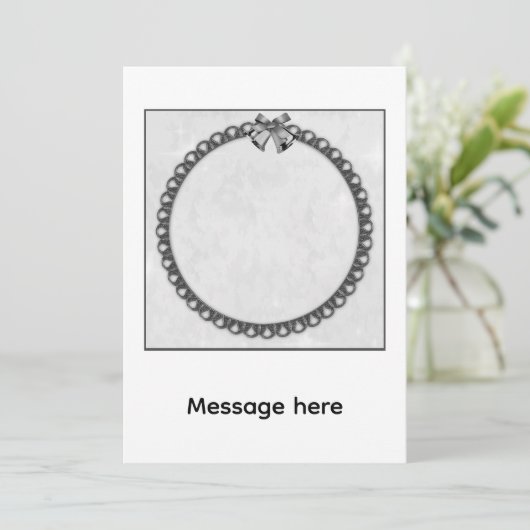 Silberglocken Einladung (Stehend Vorderseite)