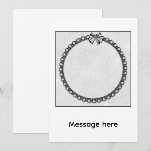 Silberglocken Einladung (Vorne/Hinten)