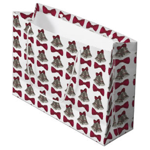 Silberglocken Hochzeitsfeier Bell Gift Bag Große Geschenktüte