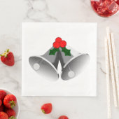 Silberglocken und Holly Paper Napkin Serviette (Beispiel)