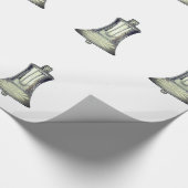 Silberglocken Weißpapier Geschenkpapier (Ecke)