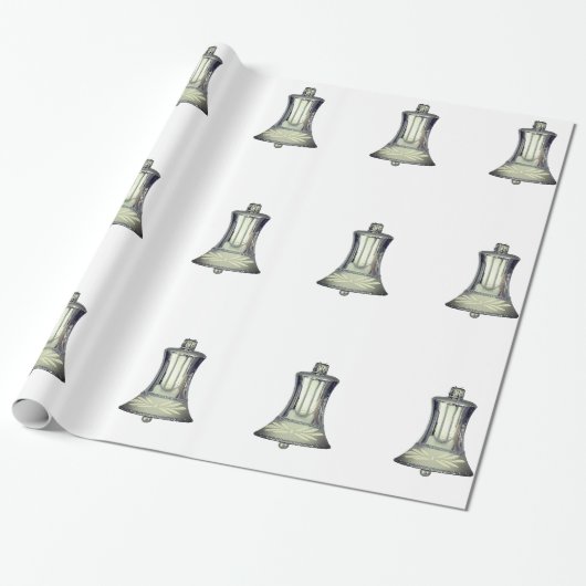 Silberglocken Weißpapier Geschenkpapier (Ungerollt)