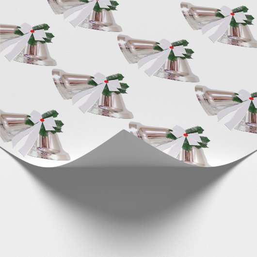Silberglocken Weißpapier Geschenkpapier (Ecke)