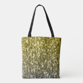 Silbergold dunkle Glitzern Glitzer ombre Monogram Tasche (Rückseite)