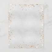 Silbergold Glitzer Einladung zur Hochzeit Flyer (Hinten)
