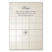 Silbergold Schneeflocken Brautparty Bingokarten Tischnummer (Rückseite)