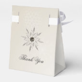 Silbergold-Schneeflocken Brautparty Geschenkschachtel (Rückseite)