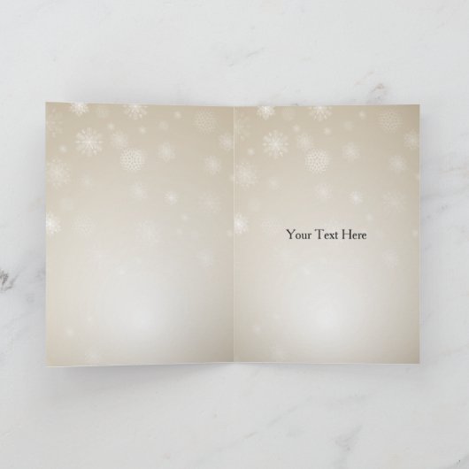 Silbergold Schneeflocken Winterhochzeit Danke (Innenseite)