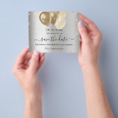 Silbergoldballons zum Geburtstag Save the Date Flyer (Gruppe)