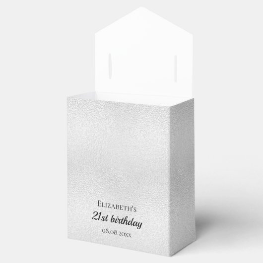 Silbergoldballons zum Geburtstag Vielen Dank Geschenkschachtel (Geöffnet)