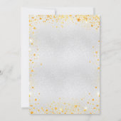 Silbergoldblütenstaub am Geburtstag funkeln Einladung (Rückseite)