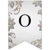 Silbergoldene Blütenflagge Wimpelkette (Zweite Fahne)