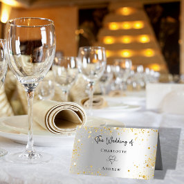 Silbergoldene Glitzern heiraten Platzkarte