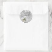Silbergoldene Hochzeitsticker Runder Aufkleber (Tasche)