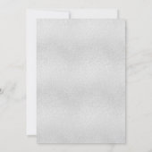 Silbergoldfarbene elegante Luxushochzeit Einladung (Rückseite)