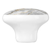 Silbergoldmarmor Keramikknauf (Seitenansicht)