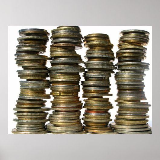 Silbergoldmünztürme Poster (Vorne)