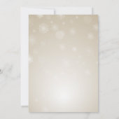 Silbergoldschneeflocken Winterhochzeit Einladung (Rückseite)