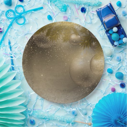 Silbergoldverzierungen Pappteller (Party)