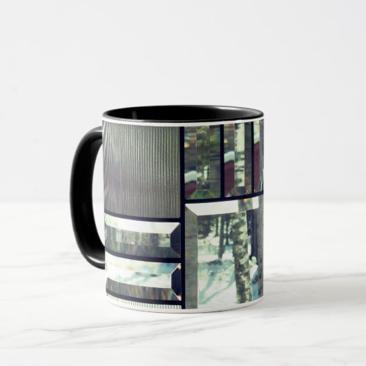 Silbergrau aus geschliffenem Glas Tasse (Vorderseite Links)