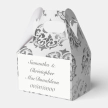 Silbergrau-Damastmuster Hochzeit