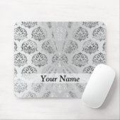 Silbergrau-Damastmuster Mousepad (Mit Mouse)