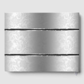 Silbergrau-Edelstahl & Damasken Gästebuch (Rückseite)